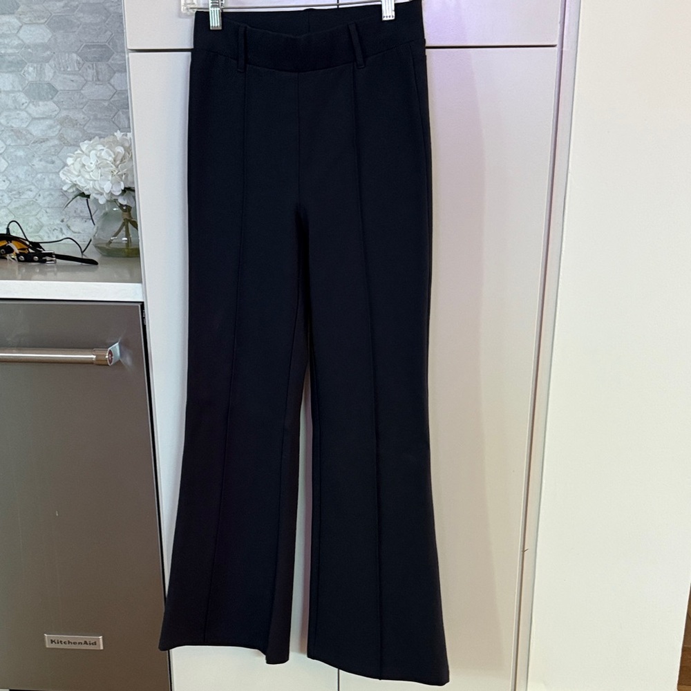Quince Classic Navy Blue Flare Pants